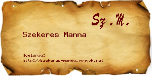 Szekeres Manna névjegykártya